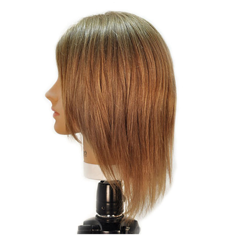 Hairart Mannequin Head Emma 100% European Hair Medium Brown
