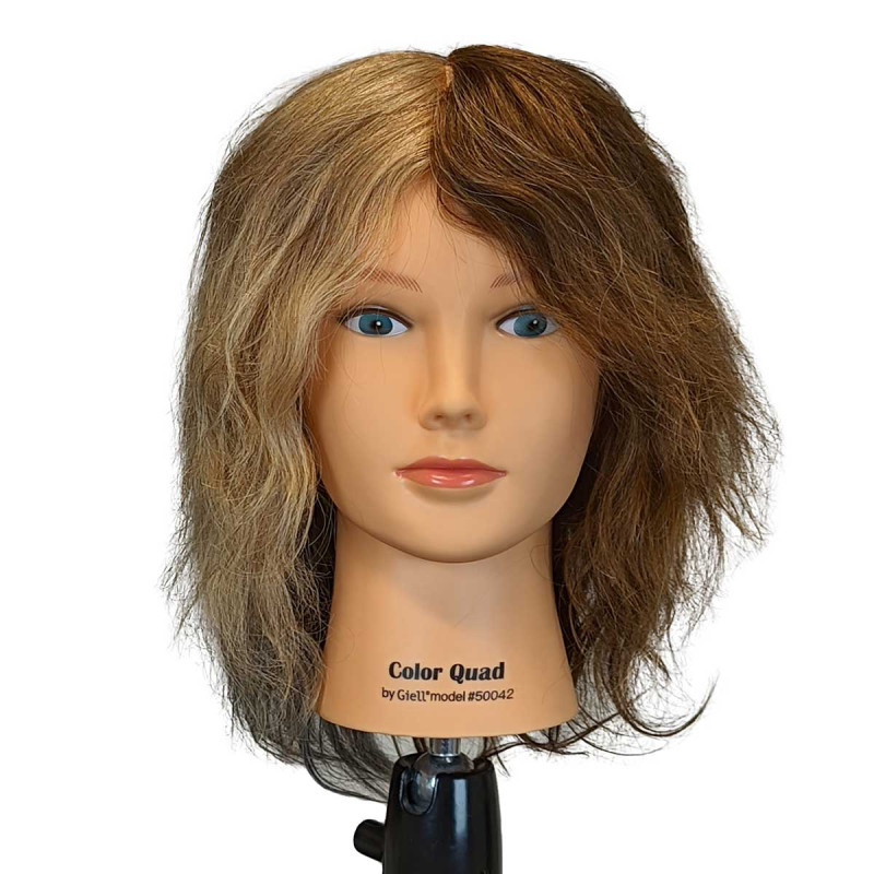 100% Real Hair Human Mannequin Head, Hair Styling Training Model