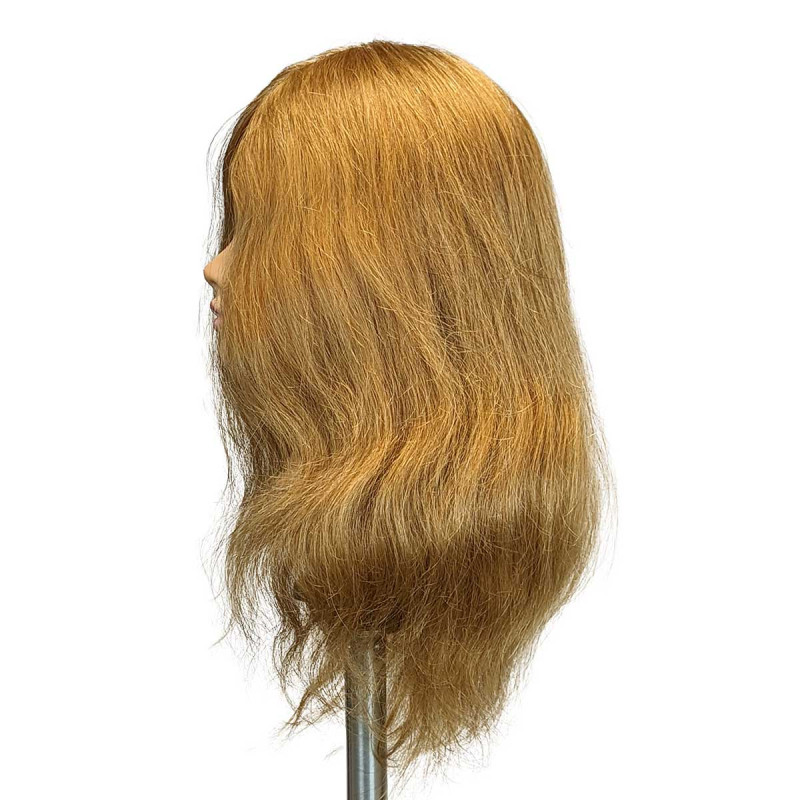Celebrity 21 Cosmetology Mannequin Head 100% Human Hair, Brown - Debra