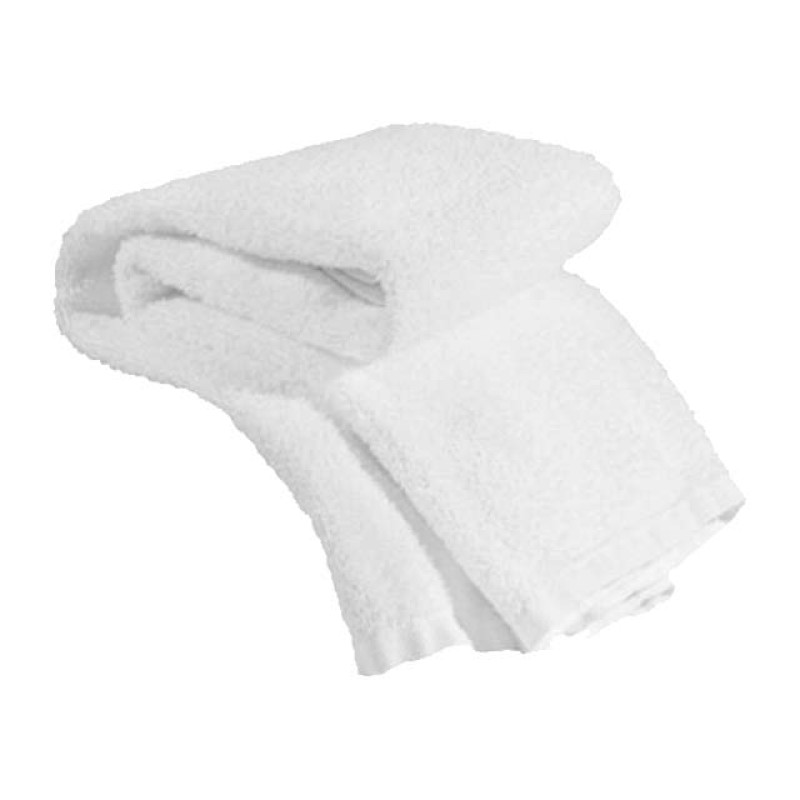 Economy Hotel Hand Towels 15 x 25 White Cotton Open End Yarn