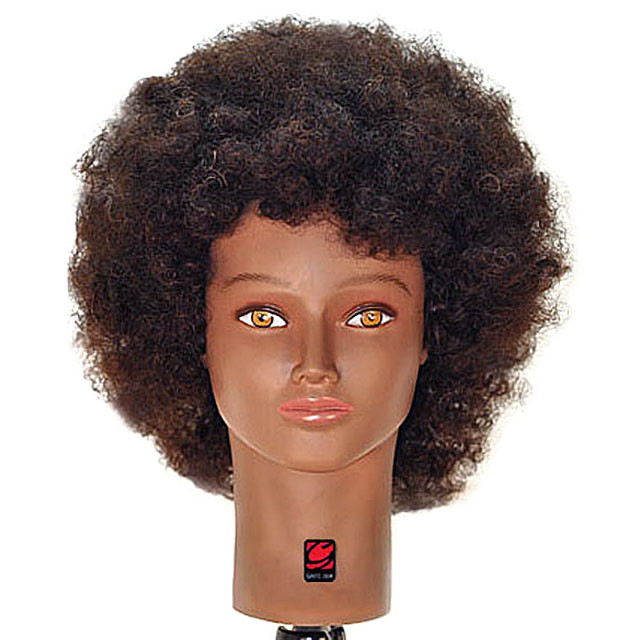 afro textured mannequin head